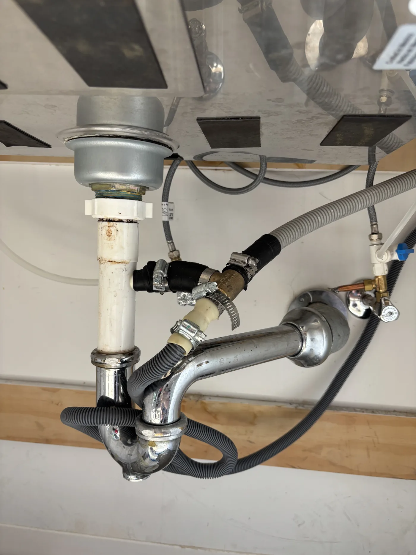 Before — Under-Sink Supply & Drain Rebuild